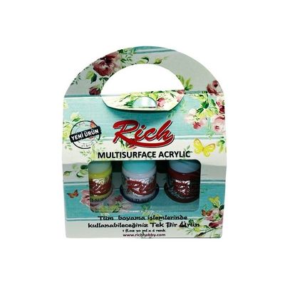 RİCH ACRYLIC MULTI SURFACE PAINT SET 30 CC. 6