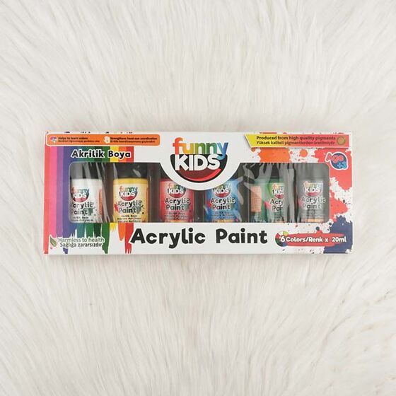 RİCH FUNNY KIDS 20ML ACRYLIC PAINT SET OF 6