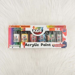 RİCH FUNNY KIDS 20ML AKRİLİK BOYA 6 LI SET - Thumbnail