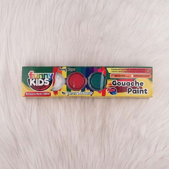 RİCH FUNNY KIDS GOUACHE PAİNT SET OF 6 25 ML.