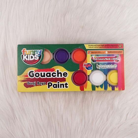 RİCH FUNNY KIDS GUAJ BOYA 12 Lİ SET 25 ML.