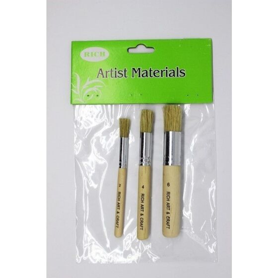 RİCH STENCIL BRUSH SET OF 3 2-4-6 NO