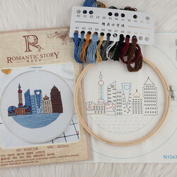 -ROMANTIC STORY CANVAS START SET 20*20 CM. - Thumbnail