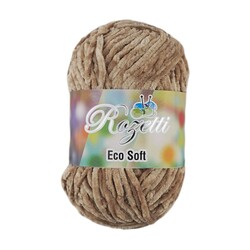 Rozetti - ROZETTİ ECO CHENİLLE ÖRGÜ İPİ 100 GR.120 MT. CAMEL