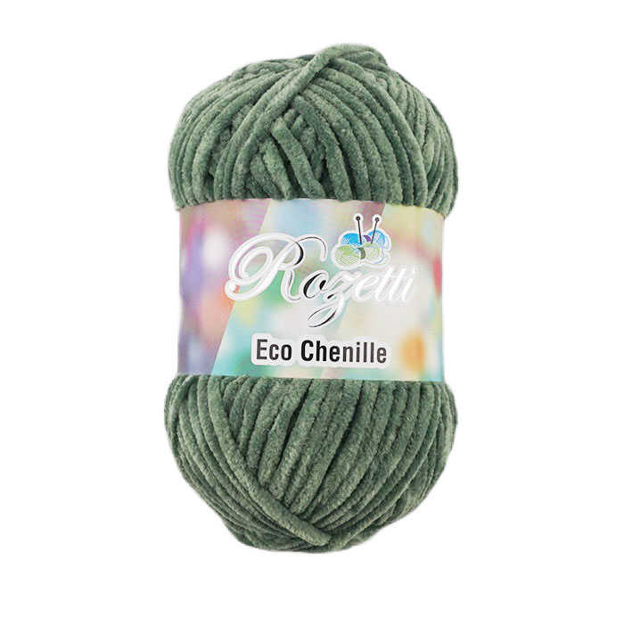 Rozetti Eco Chenille Örgü İpi 100 Gr.120 Mt. Çimen Yeşili