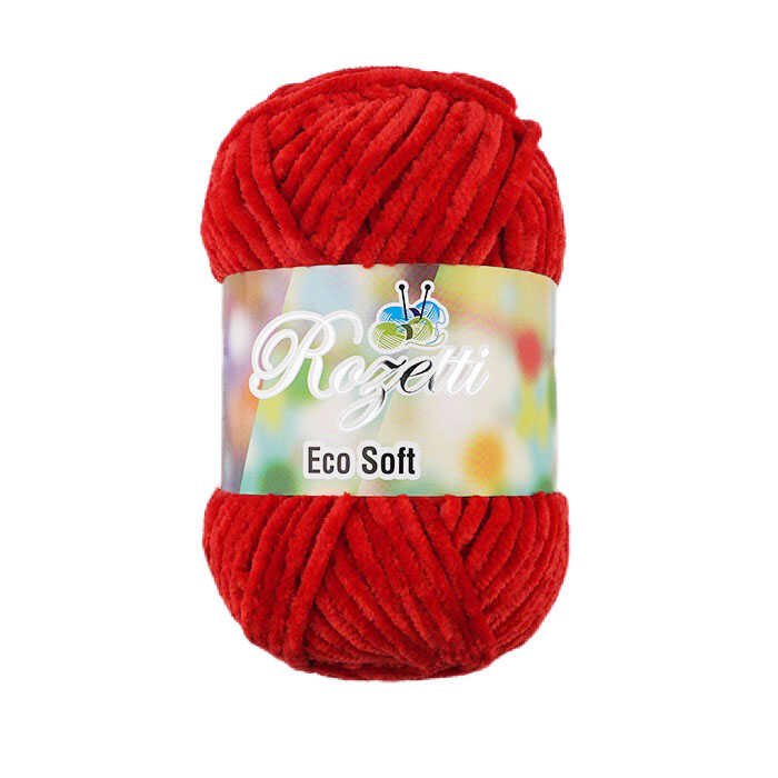 Rozetti Eco Chenille Örgü İpi 100 Gr.120 Mt. Kırmızı