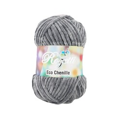 Rozetti - ROZETTİ ECO CHENİLLE ÖRGÜ İPİ 100 GR.120 MT.SİS GRİ