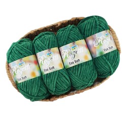 Rozetti - ROZETTİ ECO CHENİLLE ÖRGÜ İPİ 500 GR. YEŞİL