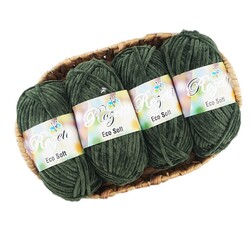 Rozetti - ROZETTİ ECO CHENİLLE ÖRGÜ İPİ 500 GR.KOYU YEŞİL