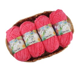 Rozetti - ROZETTİ ECO CHENİLLE ÖRGÜ İPİ 500 GR.ŞEKER PEMBE
