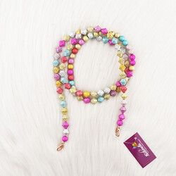 Noname - SİMLİ BONCUK ÇANTA SAPI 120 CM.