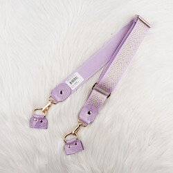 Noname - SİMLİ HAKİKİ DERİLİ ÇANTA ASKISI 135 X 4 CM.-LİLA-GOLD