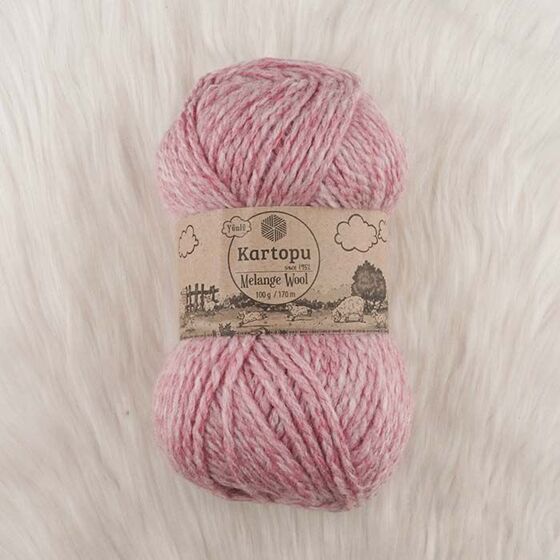 KARTOPU MELANGE WOOL HAND KNITTING YARN 100 GR.170 M.