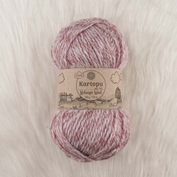 KARTOPU MELANGE WOOL HAND KNITTING YARN 100 GR.170 M. - Thumbnail