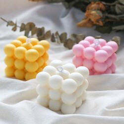 SQUARE BUBBLE MAGIC CUBE CANDLE - Thumbnail