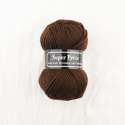 Noname - SÜPER PREİS ÖRGÜ İPİ 100 GR. KAHVE