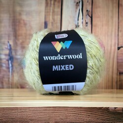 WONDERWOOL MİXED 50 GR. TİFTİK ÖRGÜ İPİ EBRULİ SARI - Thumbnail