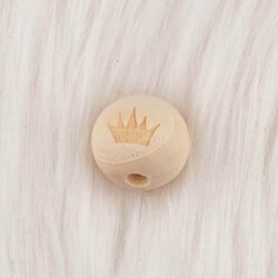 WOODEN BEAD ROUND PRINTED 18mm - Thumbnail