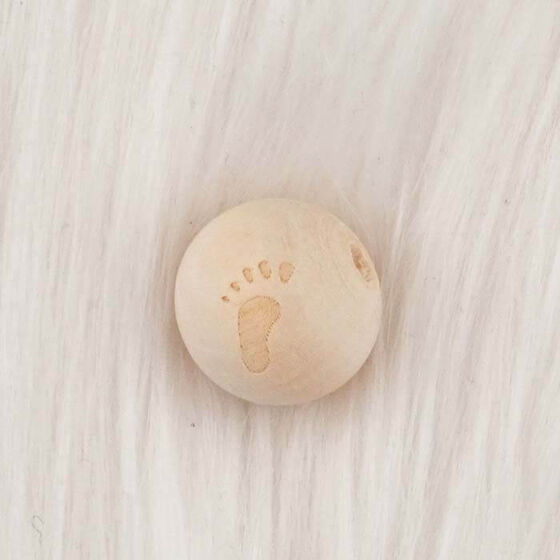 WOODEN BEAD ROUND PRINTED 18mm