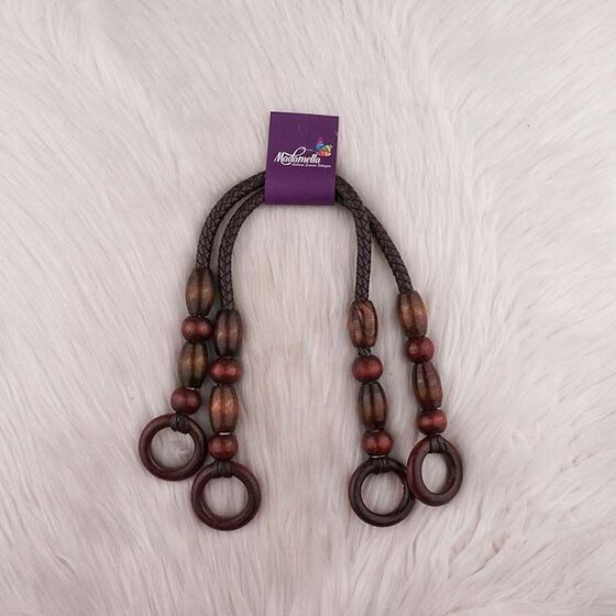 WOODEN BEAD BAG HANDLE MODEL 2