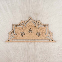Noname - WOODEN CARVED MACROME HANDLE 30 X 15 CM.