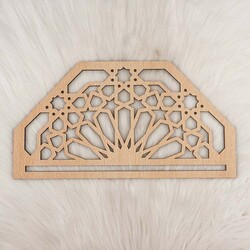 Noname - WOODEN CARVED MACROME HANDLE 32 X 17 CM.