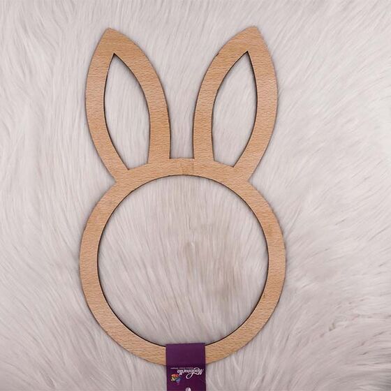 WOODEN RABBIT FIGURED RING 33 CM.