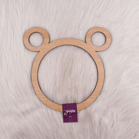 WOODEN BEAR FIGURED RING 17 CM.