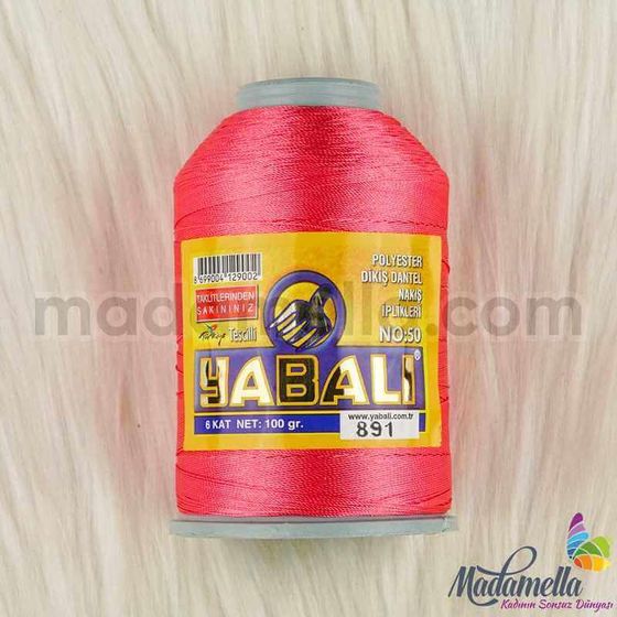 YABALI 100 GR COLORED POLYESTER LACE YARN