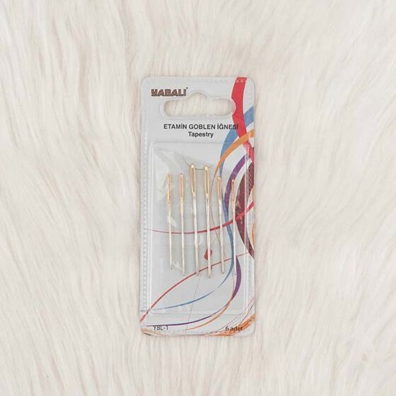 YABALI YBL-01 ETAMIN TAPESTRY NEEDLE 6 PIECE PK.