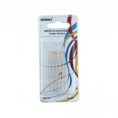 YABALI YBL-14 BRAZIL EMBROIDERY NEEDLE 5 PIECE PK.