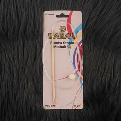 Yabalı - YABALI YBL-342 BAMBU STOPLU MİSİNALI ŞİŞ 60CM.