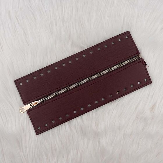 ZIPPER LEATHER BAG CLOSURE